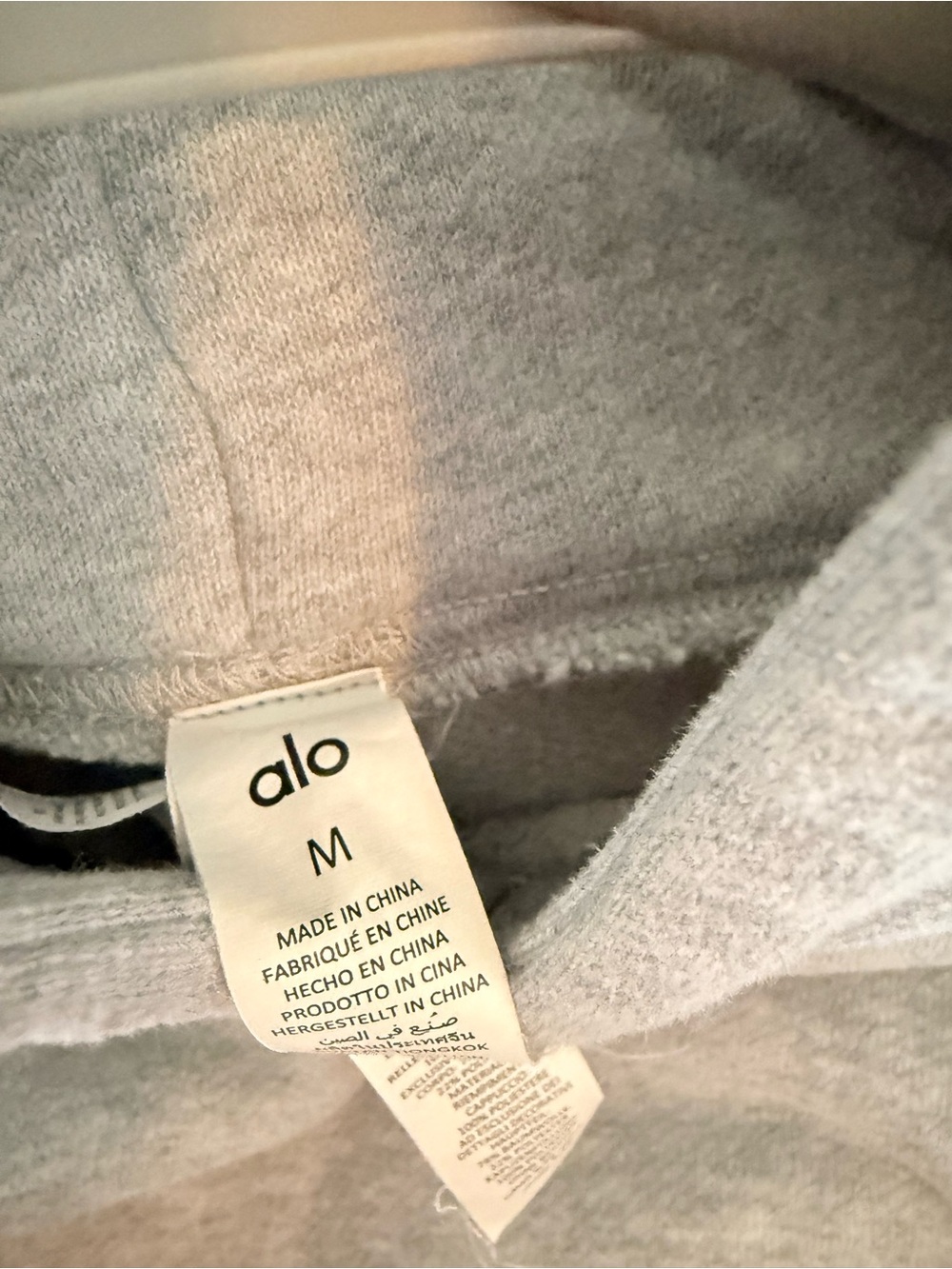 ALO Yoga Gray Renown Heavy Weight Hoodie - Picture 3 of 3